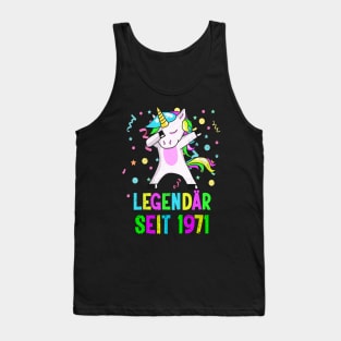 Geburtstag Legendär seit 1971 Einhorn Dab Party Tank Top